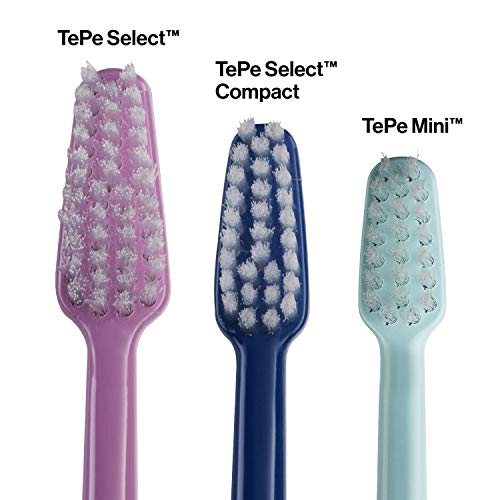 TePe Select - Compact Cepillo de dientes suave/Cepillo manual para adultos/color rosa claro/disponible en distintas texturas