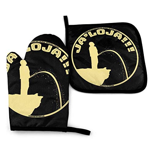 The Orville Ja Loja - Guantes de horno y porta ollas Guantes de cocina resistentes al calor Guantes de cocina