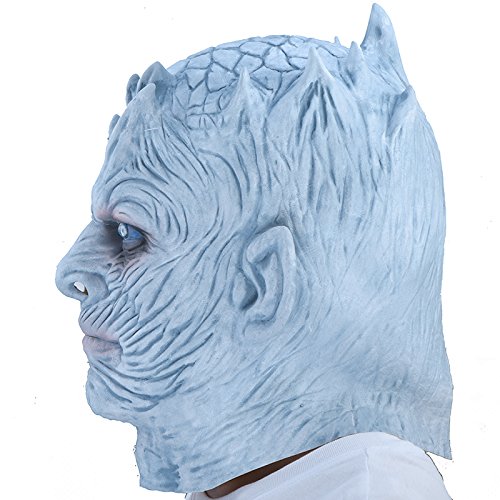 Thematys - Máscara de noche de rey de noche para senderismo, color blanco, perfecta para carnaval y Halloween, de látex, unisex, talla única