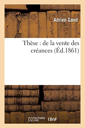 Thèse: de la vente des créances (Sciences sociales)