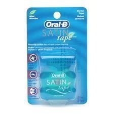 THREE PACKS of Oral B Satin Tape Mint by Oral-B