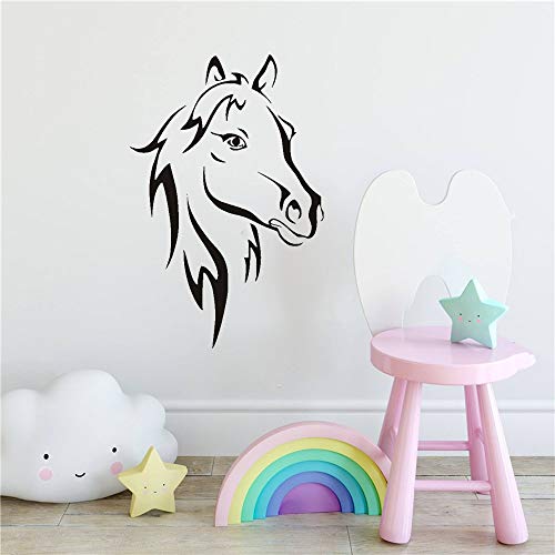 Tianpengyuanshuai Cabeza de Caballo Pegatinas de Pared decoración Moderna del hogar Sala de Estar decoración del Dormitorio Papel Tapiz de Vinilo Impermeable decoración del hogar 80x53cm