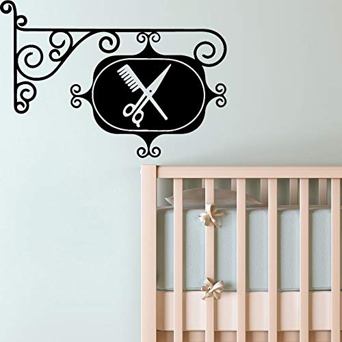 Tianpengyuanshuai Habitación Infantil decoración del hogar Accesorios para el hogar peluquería clásica Vinilo Autoadhesivo 54x81cm
