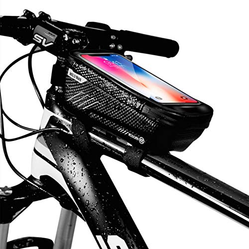 Tickas Paquete de Haz de Bicicleta Impermeable de Gran Capacidad al Aire Libre Cubierta Dura Cubierta de teléfono Impermeable para Bicicleta de montaña,Paquete Bike Beam