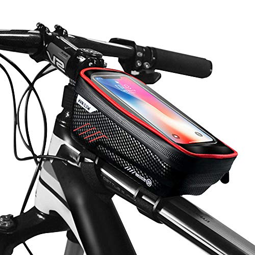 Tickas Paquete de Haz de Bicicleta Impermeable de Gran Capacidad al Aire Libre Cubierta Dura Cubierta de teléfono Impermeable para Bicicleta de montaña,Paquete Bike Beam