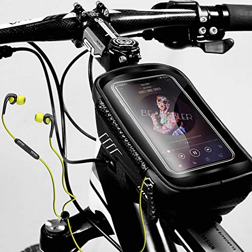 Tickas Paquete de Haz de Bicicleta Impermeable de Gran Capacidad al Aire Libre Cubierta Dura Cubierta de teléfono Impermeable para Bicicleta de montaña,Paquete Bike Beam