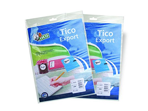 Tico 947906 - Pack de 10 hojas de etiquetas adhesivas, color blanco