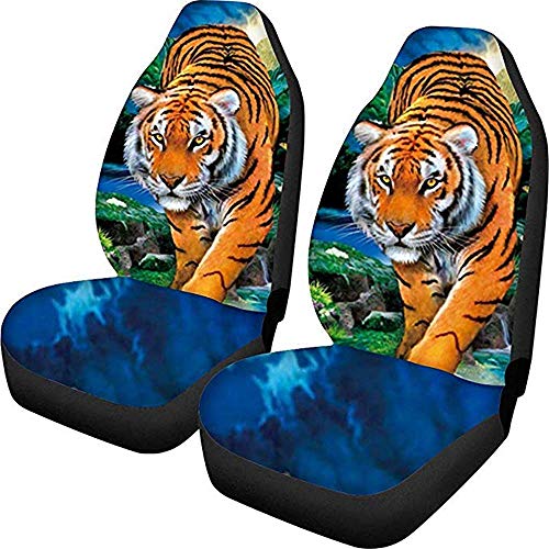 Tiger Animal Patern Funda de asiento de coche Protector de asientos de automóvil