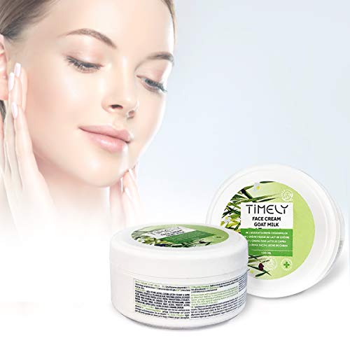 Timely - Crema facial hidratante de leche de cabra con proteínas de leche y vitamina E, 100 ml