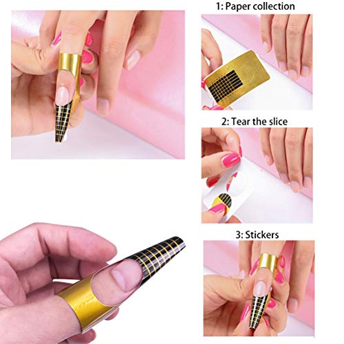 TIMESETL 3 colores Gel de construcción, gel de extensión de uñas Gel para fortalecer las uñas Gel UV Set de manicura para uñas Conjunto de capa superior mate Conjunto de capa base Gel Esmalte