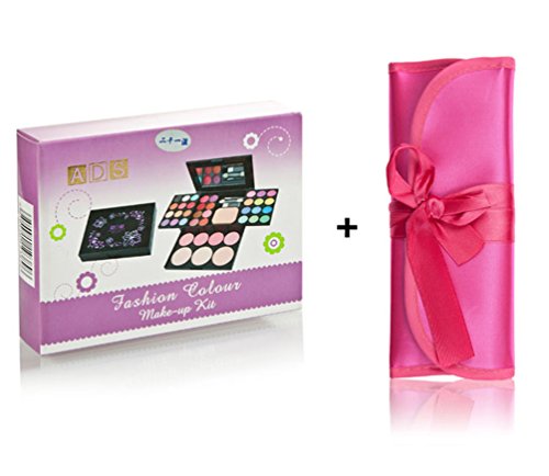 TimeSong Kit de maquillaje cosmético profesional conjunto de paleta (Incluye: Sombra de ojos y Blusher y polvo de cara y brillo labial) + Pinceles de maquillaje Set