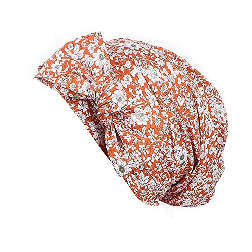 TININNA Gorro Turbante De Algodón para Mujer Gorro De Maquillaje Diadema De Fores Musulmanas Indias Tocado Pérdida De Cabello Pérdida De Cabello Cáncer De Quimioterapia