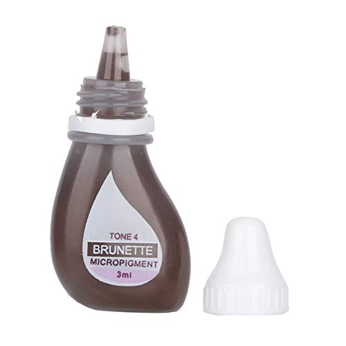 Tinta de tatuaje de plantas naturales Labio semipermanente Ceja Delineador de ojos Pigmento de tatuaje Tinta de larga duración Pintura corporal Pigmento Ceja Tinta de tatuaje(Color oscuro (cejas))