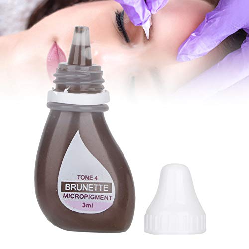 Tinta de tatuaje de plantas naturales Labio semipermanente Ceja Delineador de ojos Pigmento de tatuaje Tinta de larga duración Pintura corporal Pigmento Ceja Tinta de tatuaje(Color oscuro (cejas))