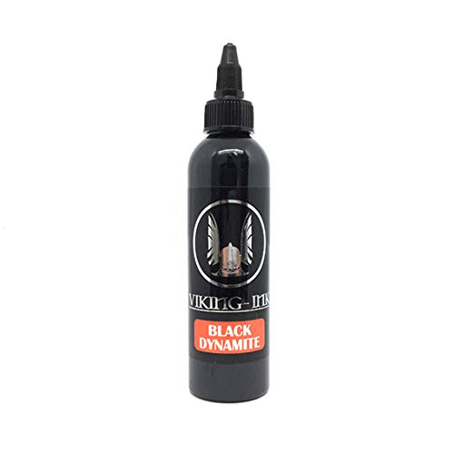 Tinta para tatuaje - BLACK DYNAMITE 4oz (120ml) - VIKING INK USA - Los mejores colores y negros en tintas para tatuaje del mercado - VEGANAS