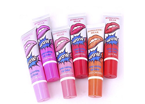 Tinte de labios en 6 colores, mágico, peel off, de larga duración, impermeable