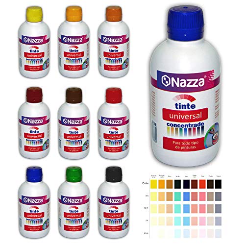 Tintes Universales Concentrados para Pinturas de todo tipo | Muy recomendado también para Resinas y barnices al Agua | Color Negro | Formato de 250 ml