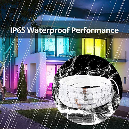 Tiras LED, COOLAPA 10M Bluetooth Tiras de Luces LED Iluminación con 12V 300 LEDS, APP y de Control Remoto, Impermeable IP65, Función Musical, 28 Colores 8 Modos y DIY, Adaptador, Hogar, Jardín