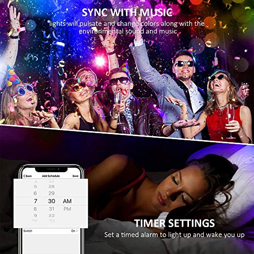 Tiras LED, COOLAPA 10M Bluetooth Tiras de Luces LED Iluminación con 12V 300 LEDS, APP y de Control Remoto, Impermeable IP65, Función Musical, 28 Colores 8 Modos y DIY, Adaptador, Hogar, Jardín