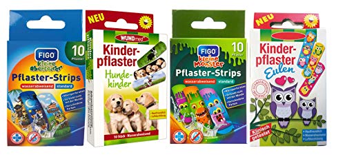 Tiritas infantiles/tiritas/rayas para niños en el juego - con divertidos motivos de colores a elegir: multicolor - animales - dibujos animados - aventura/multicolor