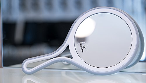 Titania – Espejo de mano con espejo normal y 5 aumentos, 1 unidad de 245 g