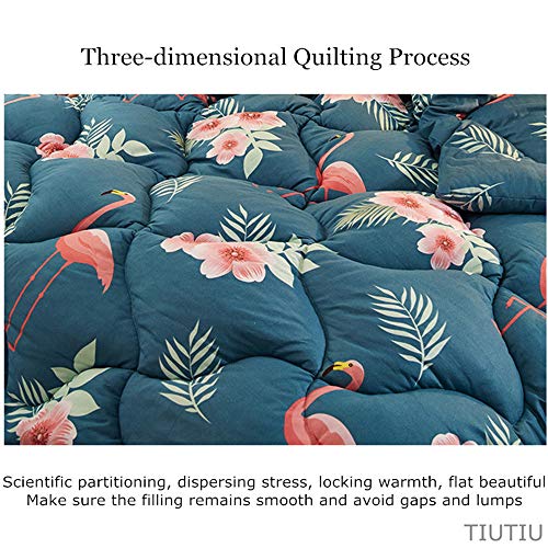 TIUTIU Edredón De Algodón De Invierno - Núcleo Cálido De Edredón, Edredón Grueso De 5 Kg - Relleno De Terciopelo De Plumas, Acolchado Delicado, Edredón Cálido De Otoño E Invierno (1,150x200cm - 3kg)
