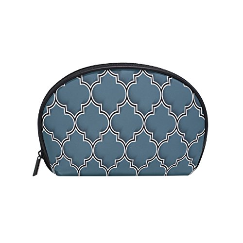 TIZORAX 3D islámico Marruecos estilo bolsa de cosméticos viaje práctico organizador bolsa de maquillaje bolsas monedero para mujeres niñas