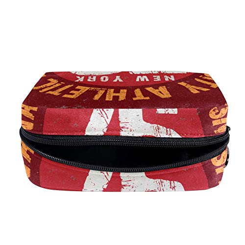 TIZORAX Nueva York Tipografía Maquillaje Bolsa Neceser Neceser para Mujeres Cuidado de la Piel Cosmético Bolsa Bolsa Bolsa Cremallera Bolso