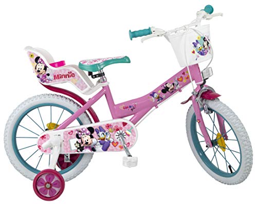 TOIMSA Niños Minnie – Bicicleta Infantil, Color Rosa, 16 Pulgadas