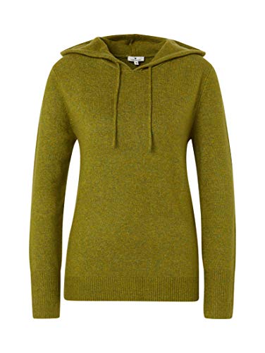 Tom Tailor Gemütlicher Kapuzen Suéter, Color Verde Madera, S para Mujer