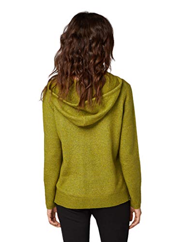 Tom Tailor Gemütlicher Kapuzen Suéter, Color Verde Madera, S para Mujer