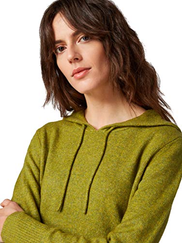 Tom Tailor Gemütlicher Kapuzen Suéter, Color Verde Madera, S para Mujer
