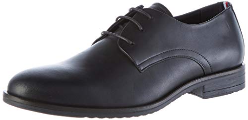 Tommy Hilfiger Core Leather Lace Up Shoe, Mocasines para Hombre, Negro (Black Bds), 41 EU