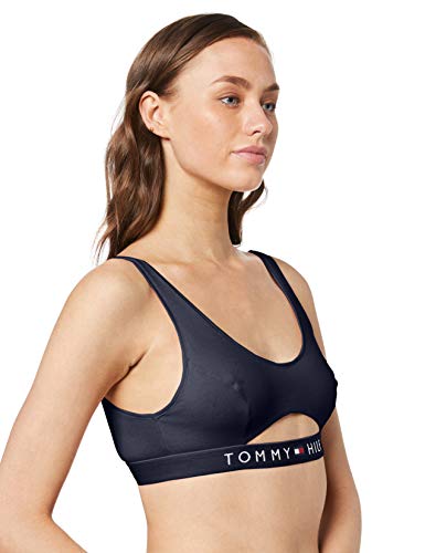 Tommy Hilfiger Cut out Sujetador Estilo Bralette, Azul (Navy Blazer 416), 85 (Talla del Fabricante: SM) para Mujer