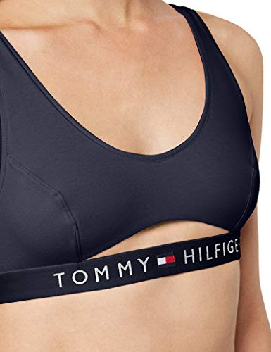 Tommy Hilfiger Cut out Sujetador Estilo Bralette, Azul (Navy Blazer 416), 85 (Talla del Fabricante: SM) para Mujer