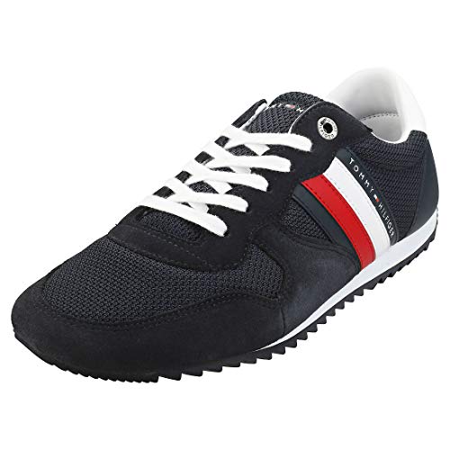 Tommy Hilfiger Essential Mesh Runner, Zapatillas para Hombre, Azul (Desert Sky Dw5), 43 EU