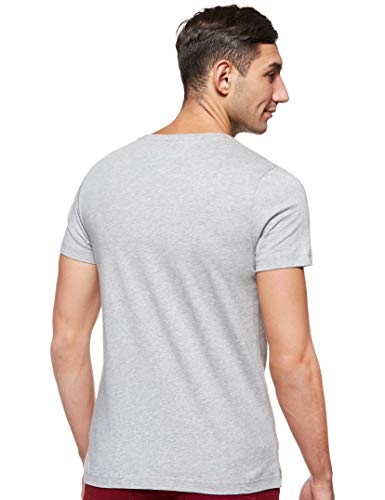 Tommy Hilfiger Logo T-Shirt Camiseta Informal, Gris (Cloud Htr 501), XX-Small (Talla del Fabricante: XX-Large) para Hombre