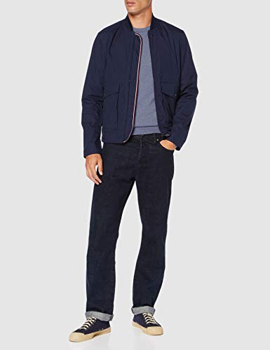 Tommy Hilfiger Organic Cotton Silk Crew Neck Pantalones, Azul (Faded Indigo Heather DVD), Medium para Hombre