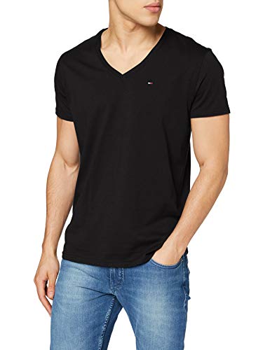 Tommy Hilfiger Original Jersey Camiseta, Negro (Tommy Black 078), Medium para Hombre