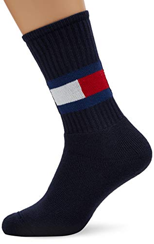 Tommy Hilfiger TH Jeans Flag 1p Calcetines, Hombre, Azul (Dark Navy 322), 43-46