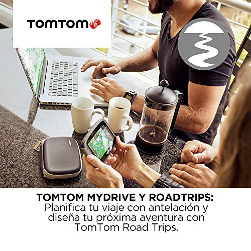 TomTom GPS para coche GO Premium, 6 pulgadas con tráfico y alerta de radares gracias a TomTom Traffic, mapas del mundo, actualizaciones a través de WiFi, llamadas con manos libres, soporte Click-Drive
