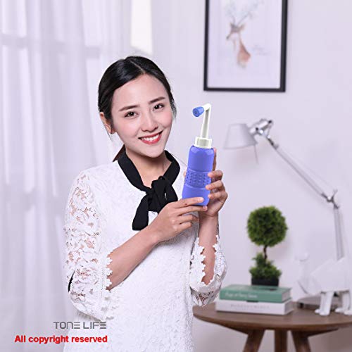 TONELIFE Bidé de viaje – Botella Peri – Pulverizador de bidé portátil – para viajes, puerpera, parto, remolcador, uso al aire libre, camping, con bolsa de almacenamiento