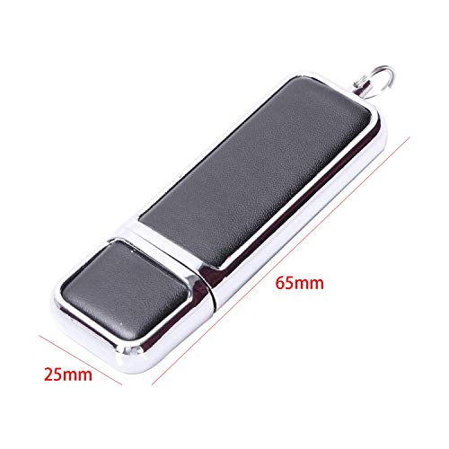 TOOGOO Capacidad De La Unidad De La Pluma Llavero De Cuero USB 2.0 Unidad De Memoria Flash Pendrive Memory Stick U Disco Pulgar Regalo Negro 32GB