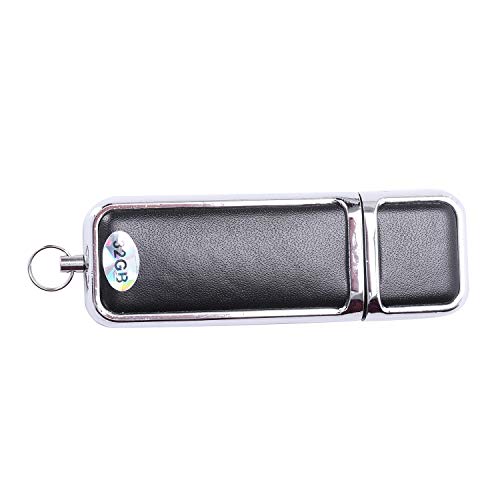 TOOGOO Capacidad De La Unidad De La Pluma Llavero De Cuero USB 2.0 Unidad De Memoria Flash Pendrive Memory Stick U Disco Pulgar Regalo Negro 32GB