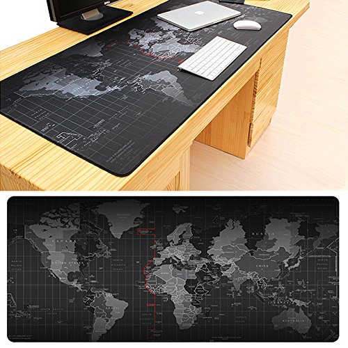 TOOGOO nuevo de la manera Viejo Mundo Mapa alfombrilla de raton para el raton del ordenador portatil Mousepad del juego alfombrillas de raton para el juego del raton (80x30cm)