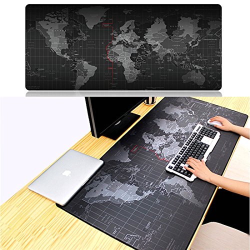 TOOGOO nuevo de la manera Viejo Mundo Mapa alfombrilla de raton para el raton del ordenador portatil Mousepad del juego alfombrillas de raton para el juego del raton (80x30cm)