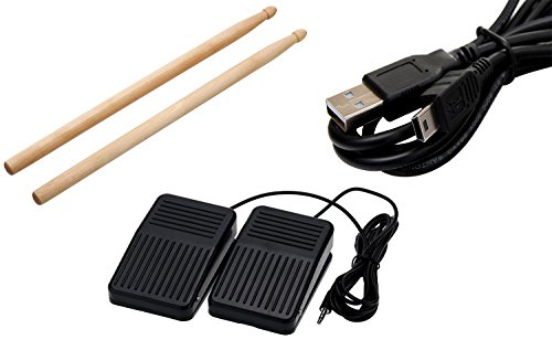 Top-Longer Electrónico Enrolle Drum Pad Kit Silicio Plegable-Tambor portátil y Profesional