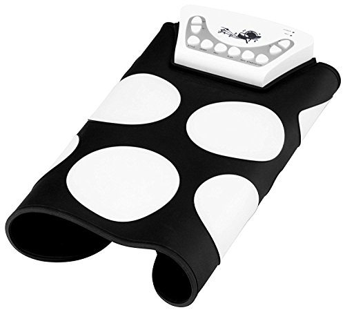 Top-Longer Electrónico Enrolle Drum Pad Kit Silicio Plegable-Tambor portátil y Profesional