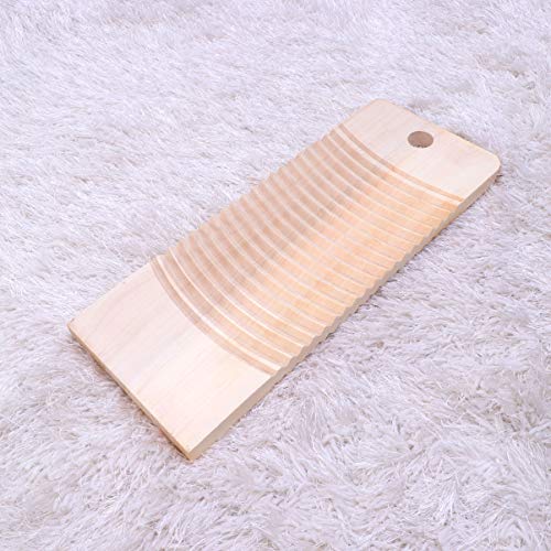 TOPBATHY tabla de fregar hecha a mano de madera de lavado tabla de fregar duradera de madera maciza para lavado de manos en el hogar (proceso de carbonización)