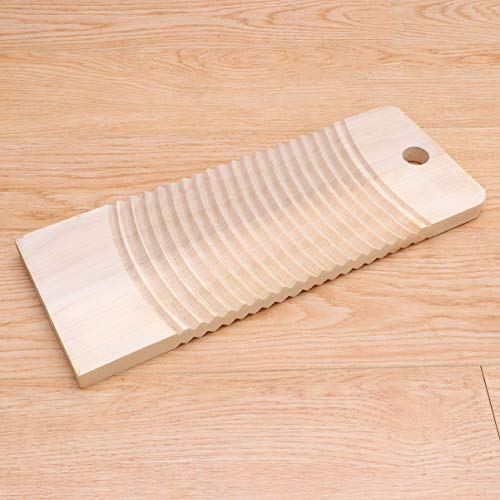 TOPBATHY tabla de fregar hecha a mano de madera de lavado tabla de fregar duradera de madera maciza para lavado de manos en el hogar (proceso de carbonización)